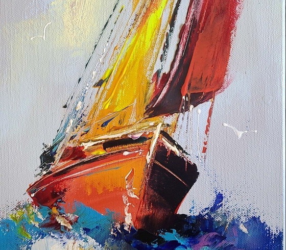 Image 1 of Alfred Aniol "Segelschiff"