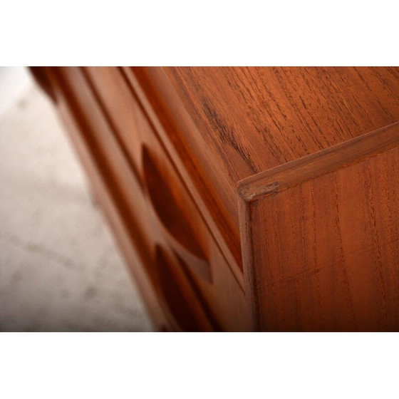 Image 1 of Vintage Sekretär aus Teakholz und Leder, Dänemark 1960