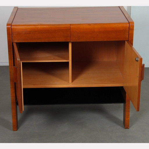 Vintage Holzkommode und Opalplatte, 1960