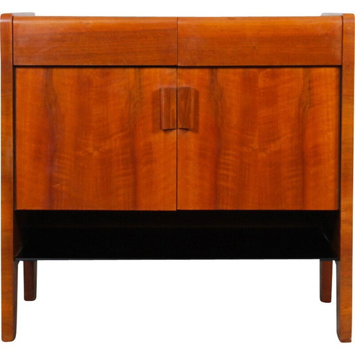 Vintage Holzkommode und Opalplatte, 1960