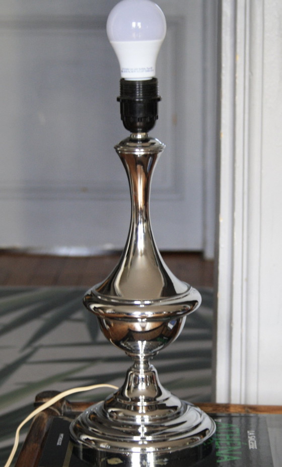 Image 1 of Verchromte Lampe 70er Jahre