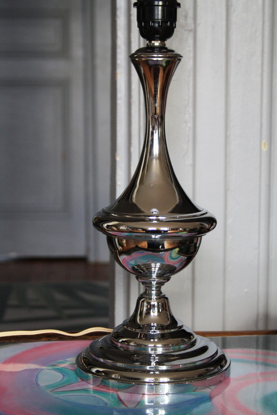 Image 1 of Verchromte Lampe 70er Jahre