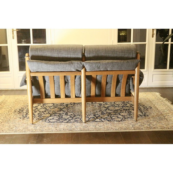 Image 1 of Vintage-Sofa in Eiche und grau melierten Stoffen von Eric Merthen für Ire Møbler, Schweden 1960er Jahre