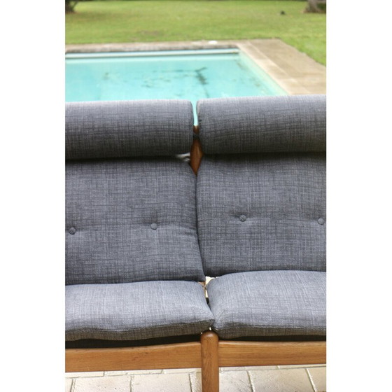 Image 1 of Vintage-Sofa in Eiche und grau melierten Stoffen von Eric Merthen für Ire Møbler, Schweden 1960er Jahre