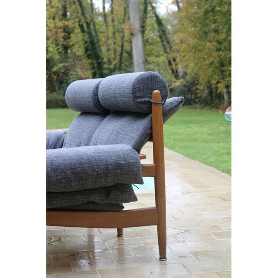 Image 1 of Vintage-Sofa in Eiche und grau melierten Stoffen von Eric Merthen für Ire Møbler, Schweden 1960er Jahre