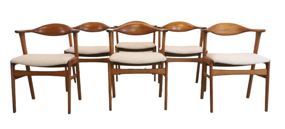 Image 1 of 6x Erik Kirkegaard für Hong stolefabrik model 49 stühle vintage