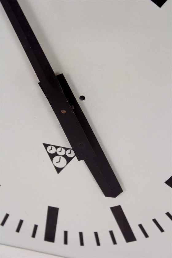 Image 1 of Große doppelseitige Eisenbahnuhr von Pragotron, 1980er Jahre