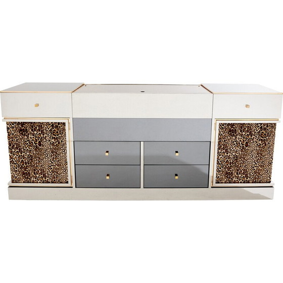 Image 1 of Vintage Anrichte aus verchromtem Messing von Pigneres 1969