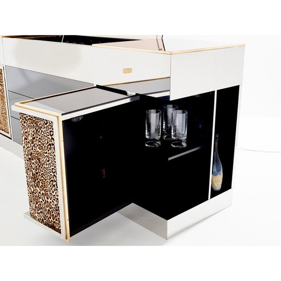 Image 1 of Vintage Anrichte aus verchromtem Messing von Pigneres 1969