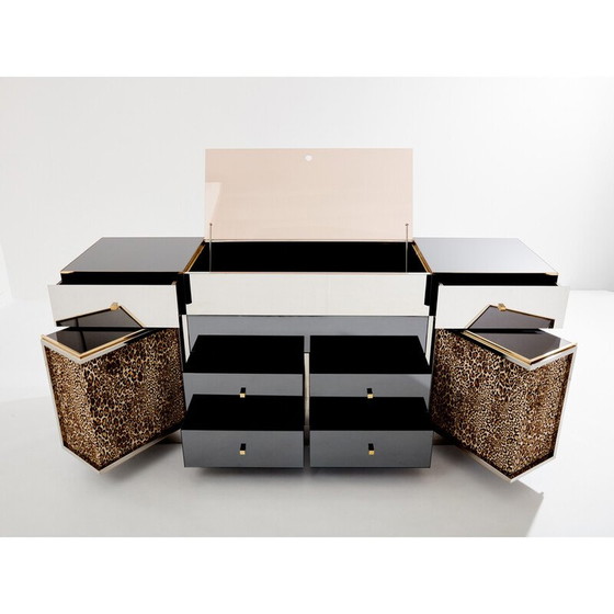 Image 1 of Vintage Anrichte aus verchromtem Messing von Pigneres 1969