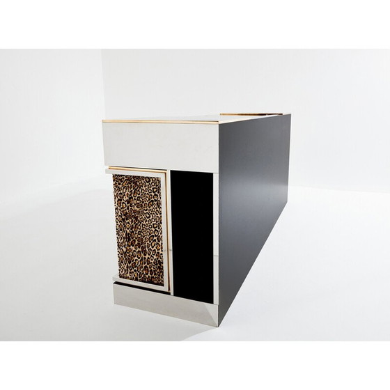 Image 1 of Vintage Anrichte aus verchromtem Messing von Pigneres 1969