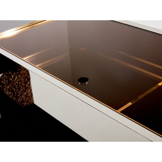 Image 1 of Vintage Anrichte aus verchromtem Messing von Pigneres 1969