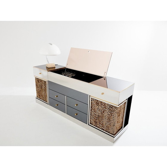 Image 1 of Vintage Anrichte aus verchromtem Messing von Pigneres 1969