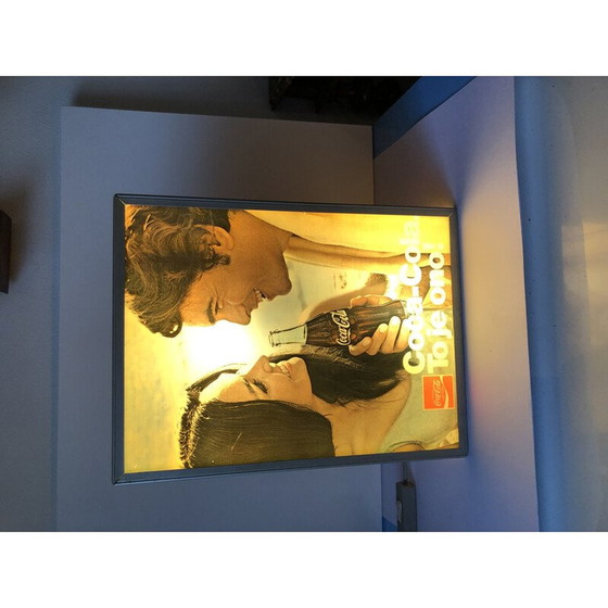 Image 1 of Vintage-Leuchtreklame für Coca-Cola, Tschechoslowakei 1980er Jahre