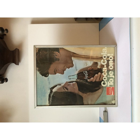 Image 1 of Vintage-Leuchtreklame für Coca-Cola, Tschechoslowakei 1980er Jahre