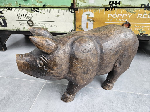 Massivholz Schwein