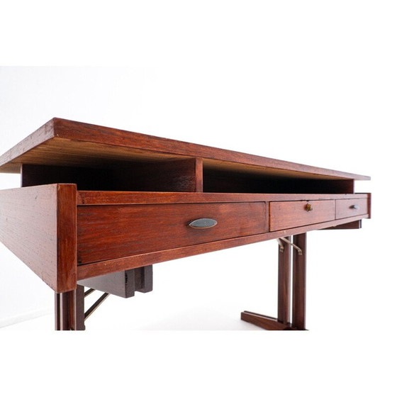 Image 1 of Mid Century Holzschreibtisch, Italien 1960er Jahre
