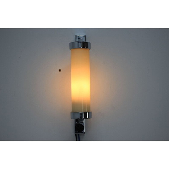 Image 1 of Klassische Wandlampe aus Glas und Metall, Tschechoslowakei 1930