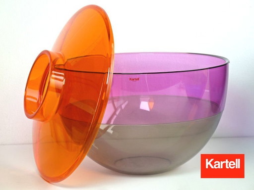 Kartell Shibuya Vase Obstschale Orange-Violett-Rauch │ Neu