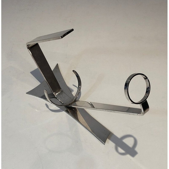 Image 1 of Versilberter Flaschenhalter im Art déco-Stil, Frankreich 1930