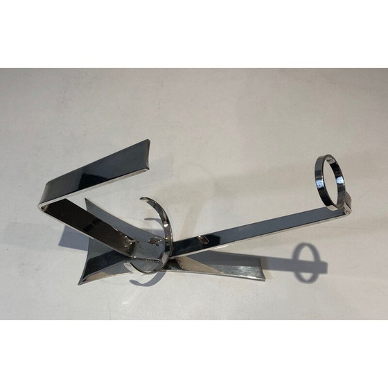 Image 1 of Versilberter Flaschenhalter im Art déco-Stil, Frankreich 1930