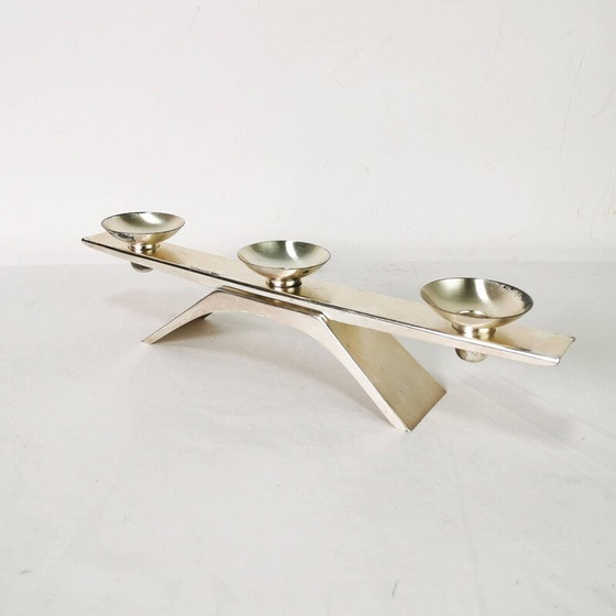 Image 1 of Vintage Metall-Kerzenhalter von Kurt Radke für Wmf, Deutschland 1960er Jahre