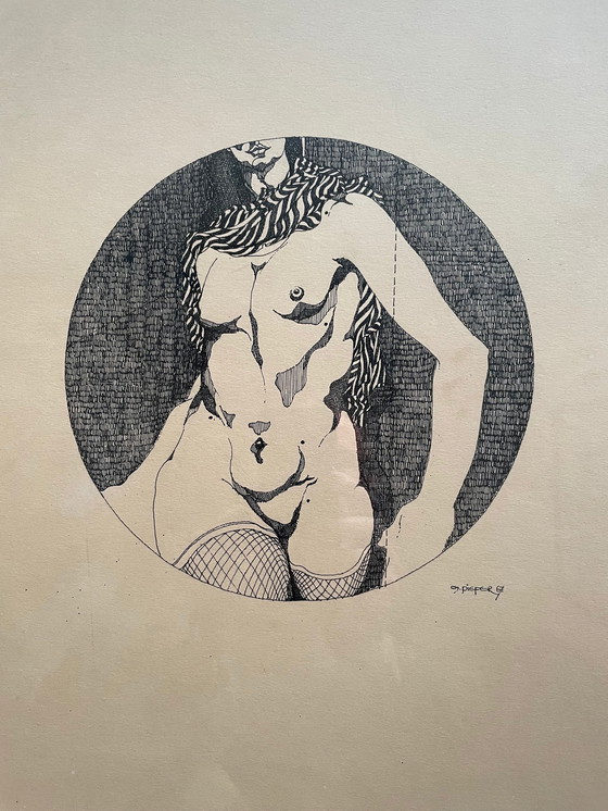Image 1 of Christian Piper  Pencil Drawing, Original, Aktzeichnung, Handsigniert