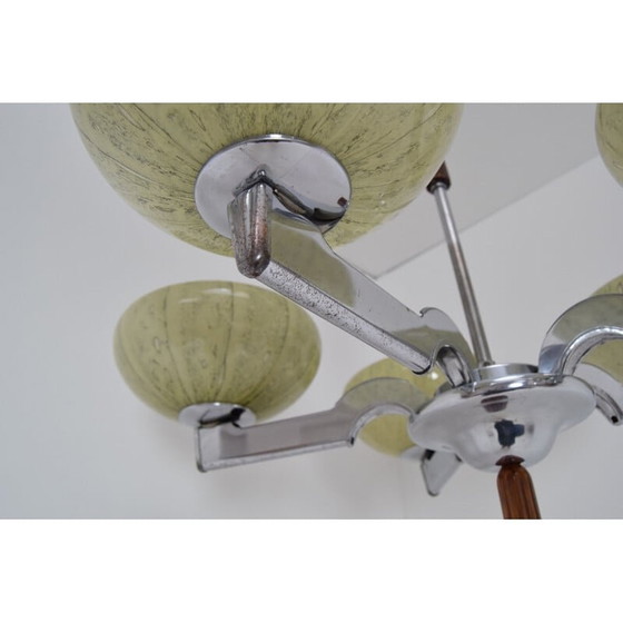 Image 1 of Vintage-Kronleuchter aus Chromglas, Tschechoslowakei 1960