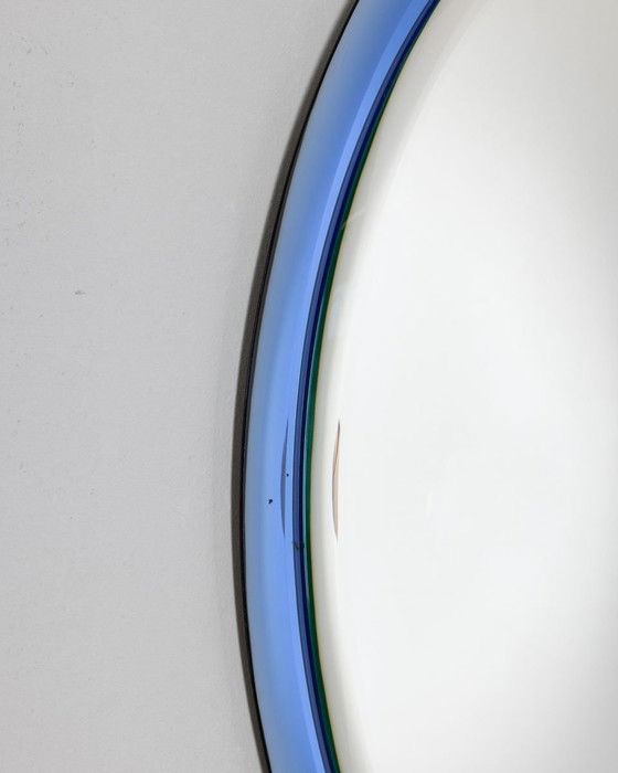 Image 1 of 70er Jahre Spiegel in blauem Kristall Design A.Lupi für Cristal Luxor von Antonio Lupi, 1970er Jahre