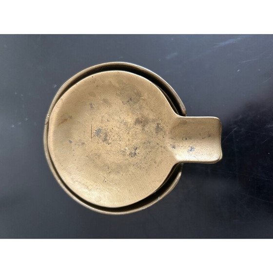 Image 1 of Satz von 5 Aschenbechern aus Messing, 1970