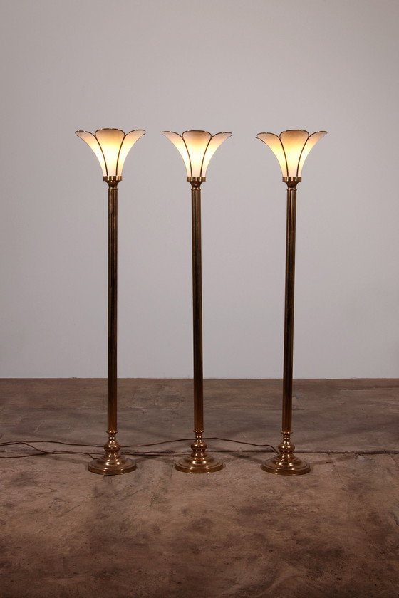 Image 1 of Hollywood Regency Trompete Stehlampen, 1970S Französisch Design