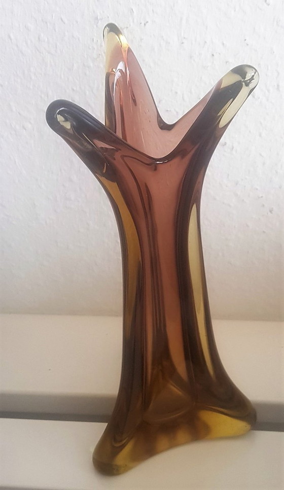 Image 1 of Vase aus Muranoglas, 1950er Jahre