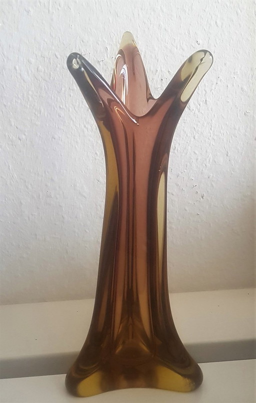 Vase aus Muranoglas, 1950er Jahre