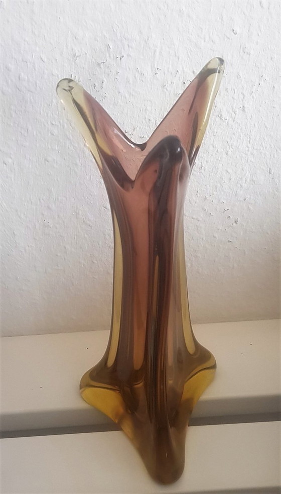Image 1 of Vase aus Muranoglas, 1950er Jahre
