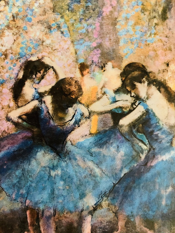 Image 1 of Edgar Degas: "Vor dem Ballett, Louvre Paris". Auf der Platte signiert.