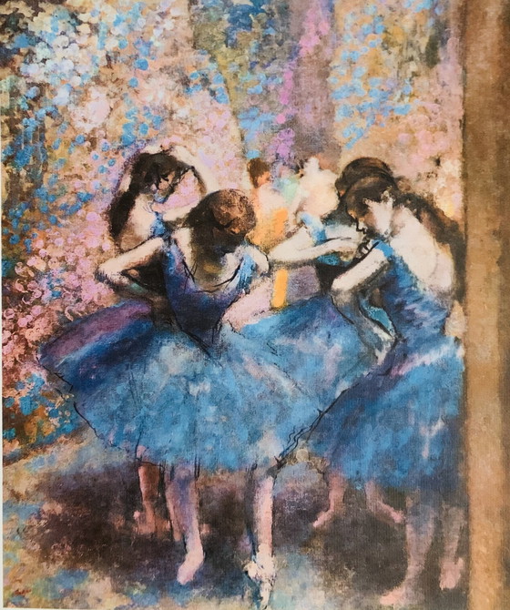Image 1 of Edgar Degas: "Vor dem Ballett, Louvre Paris". Auf der Platte signiert.