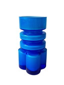 Alsterfors - Blaue Design-Vase von P.O. Ström - Signiert