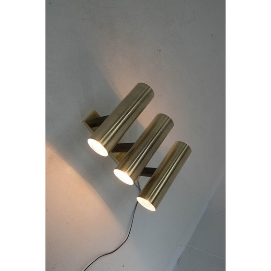 Image 1 of Wandlampe aus Messing, 1970er Jahre