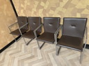 4X Arco Frame Braunes Leder