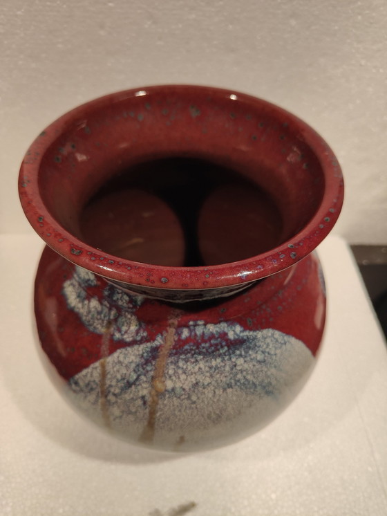 Image 1 of Leo Martens Vase Sang De Boeuf Glasur Sehr fein