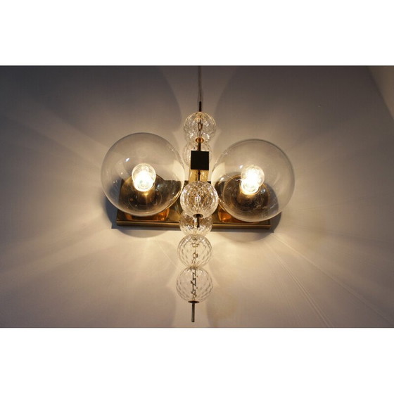 Image 1 of Paar alte Wandlampen von Kamenický Šenov, Tschechoslowakei 1970