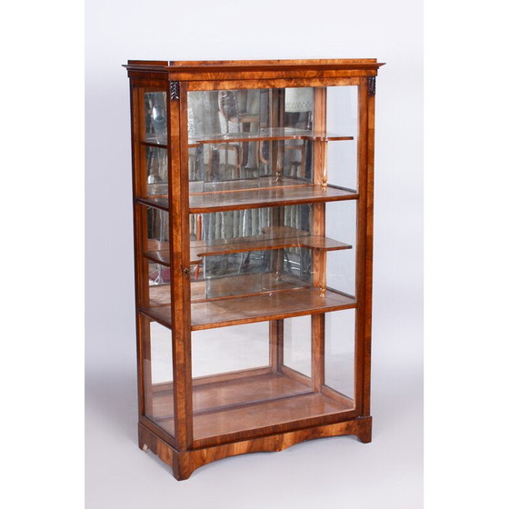 Image 1 of Vintage Biedermeier Vitrine in Nussbaum und massiver Fichte, 1830er Jahre