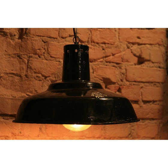 Image 1 of Braune Vintage-Pendelleuchte aus Stahl