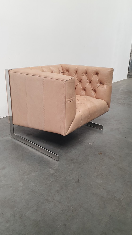 Image 1 of chesterfield no.2 vintage design sessel camel beige leder cube modell