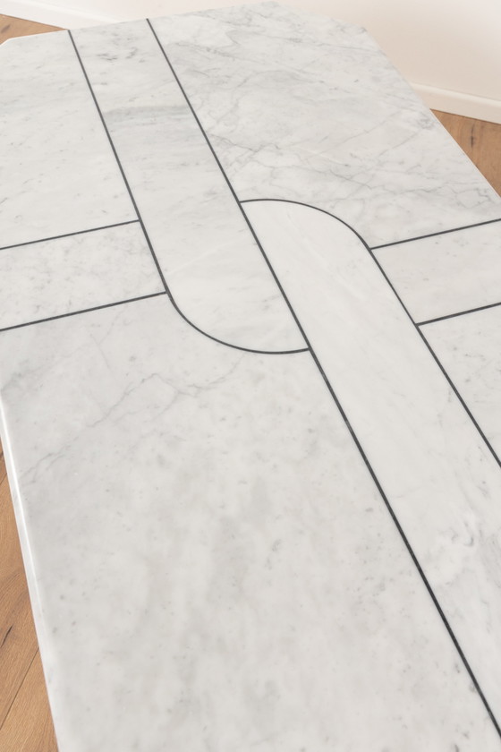 Image 1 of  1980er Marmor-Couchtisch