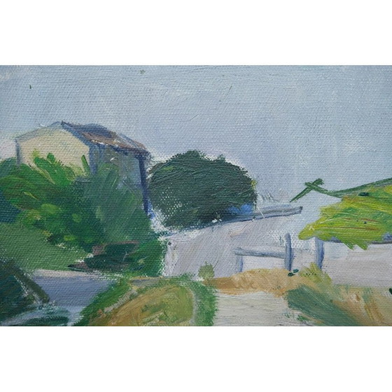 Image 1 of Schwedisches impressionistisches Altgemälde von Brita Af Klercker, 1952