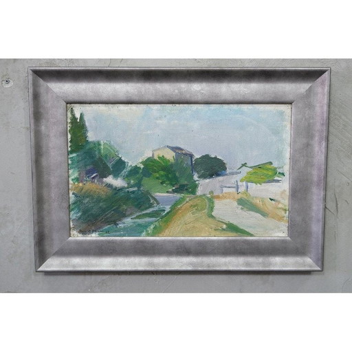 Schwedisches impressionistisches Altgemälde von Brita Af Klercker, 1952