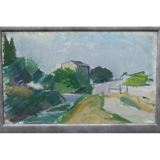 Image 1 of Schwedisches impressionistisches Altgemälde von Brita Af Klercker, 1952