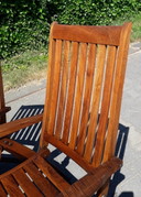 4 Teak and Garden Ocean Liegestühle, zusammenklappbar