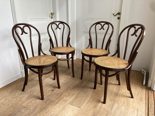 4x Thonet no. 16 Stuhl von Romania